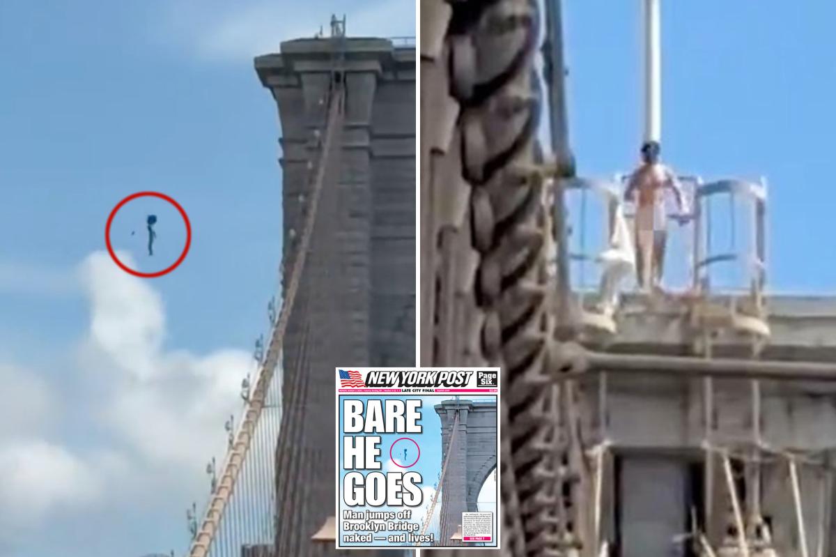 Brooklyn Bridge Stunt: Naked Man's Unbelievable Leap